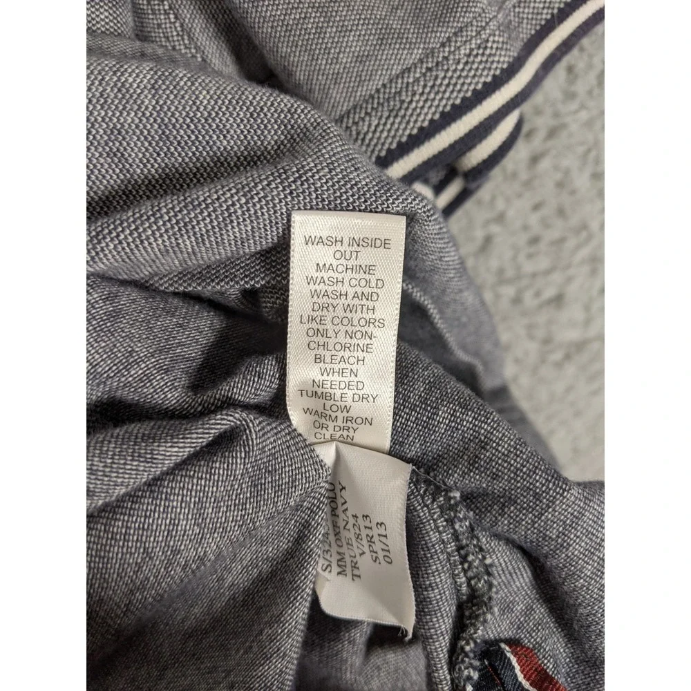 Banana Republic Mad Men Collection Polo Shirt Mens XL Gray Cotton Discontinued